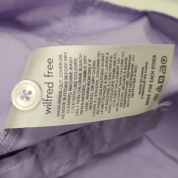 Aritzia Wilfred Free relaxed shirt Purple Size Large - Picture 15 of 16